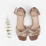 Sandalia de tacón de mujer Sara terciopelo - Mardecleo