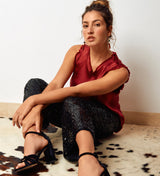 SANDALIA VELVET NEGRA LAUREN