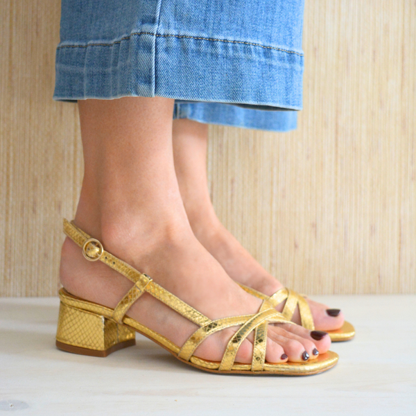 SANDALIAS DORADAS SANDRA