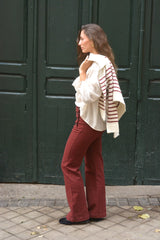 CHAQUETA RAYAS BURDEO