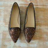 ZAPATO  SLIPPER GASTÓN BROWN GLITTER