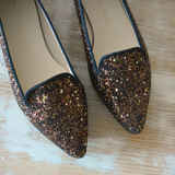 ZAPATO  SLIPPER GASTÓN BROWN GLITTER