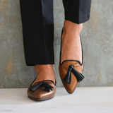 ZAPATO SLIPPER OCRE GASTON BORLAS