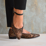 ZAPATO GLITTER  BROWN SOFIA