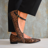 ZAPATO GLITTER  BROWN SOFIA