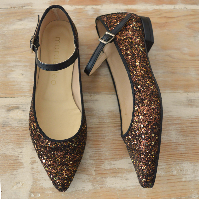 ZAPATO GLITTER  BROWN SOFIA