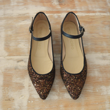 ZAPATO GLITTER  BROWN SOFIA