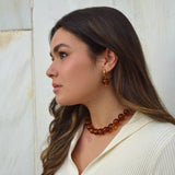 COLLAR BOLAS ÁMBAR MIEL