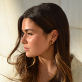 PENDIENTES AROS ÁMBAR RETRO