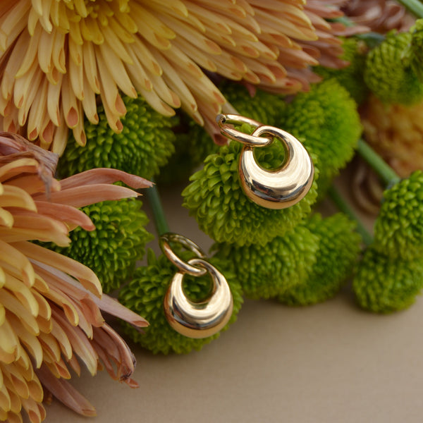 PENDIENTES AROS SEMILUNA ORO