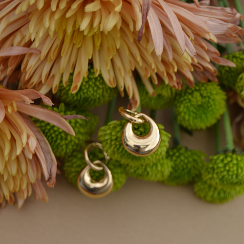 PENDIENTES AROS SEMILUNA ORO