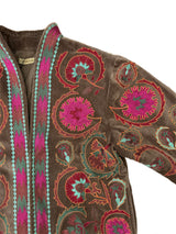 CHAQUETA BORDADOS INDIOS MARRÓN