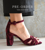 SANDALIA VELVET GRANATE LAUREN