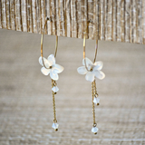 PENDIENTES FLOR BLANCA PEQUEÑA