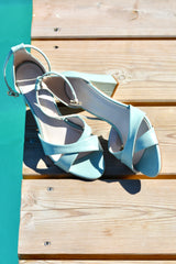 SANDALIA VERDE AGUA ELBA