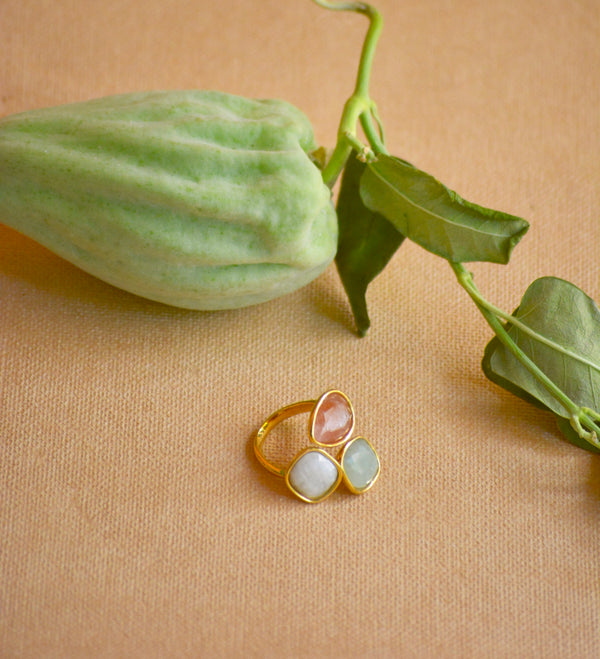 ANILLO TRILOGIA EN PIEDRAS