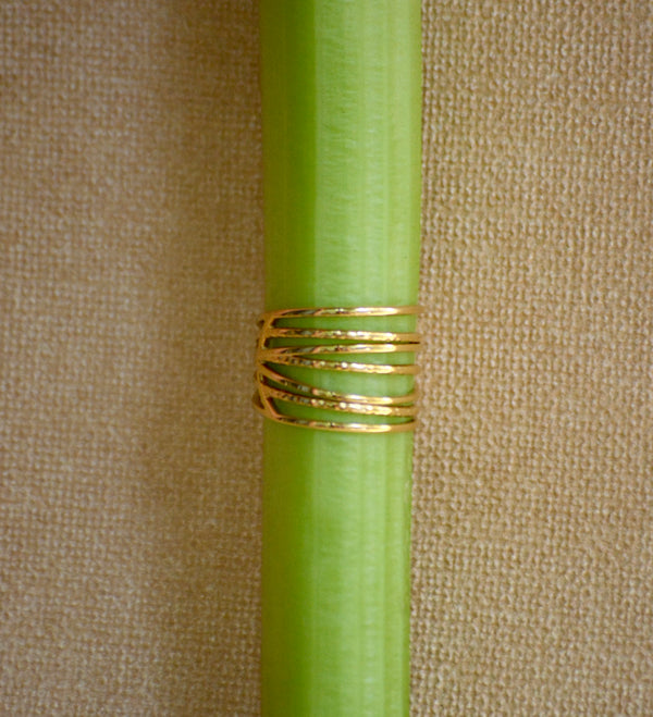 ANILLO LINEAS DORADAS