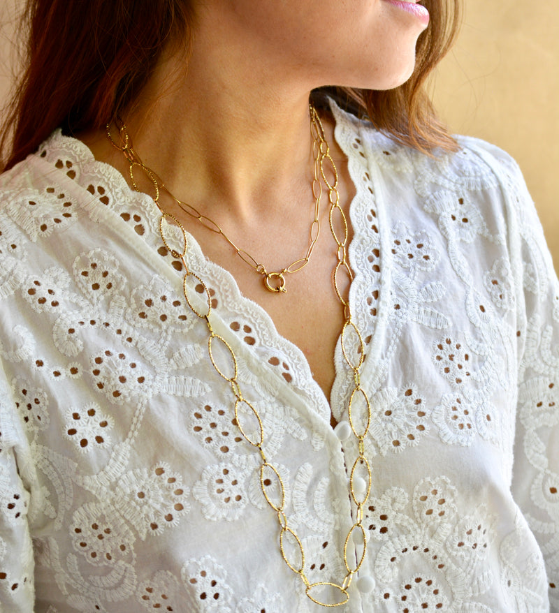 COLLAR ARGOLLAS DORADAS