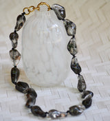 COLLAR DE GOTAS EN PASTA NEGRA