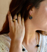 ANILLO SEMIABIERTO NEGRO