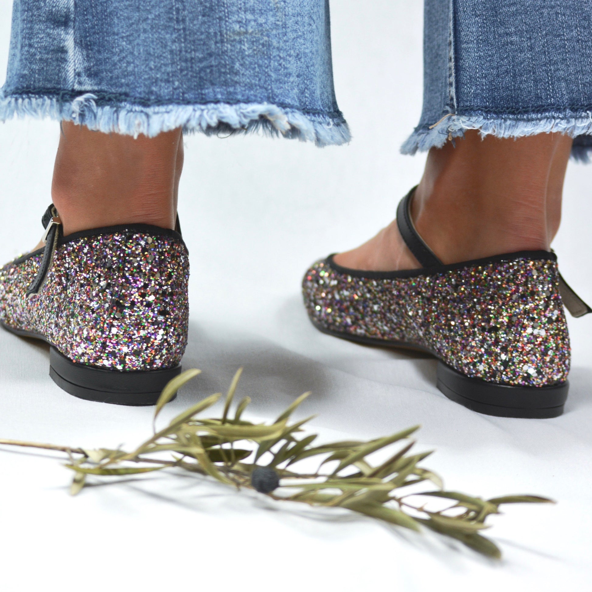 Merceditas glitter Mardecleo, calzado mujer